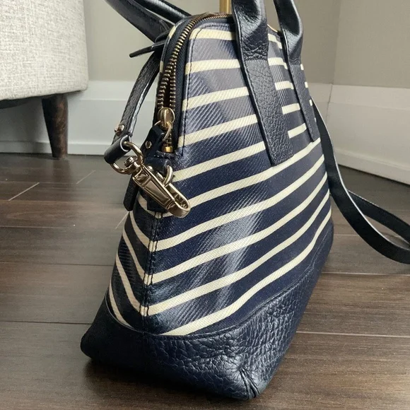 Kate Spade Navy Nautical Striped Leather Bag - Picture 6 of 14